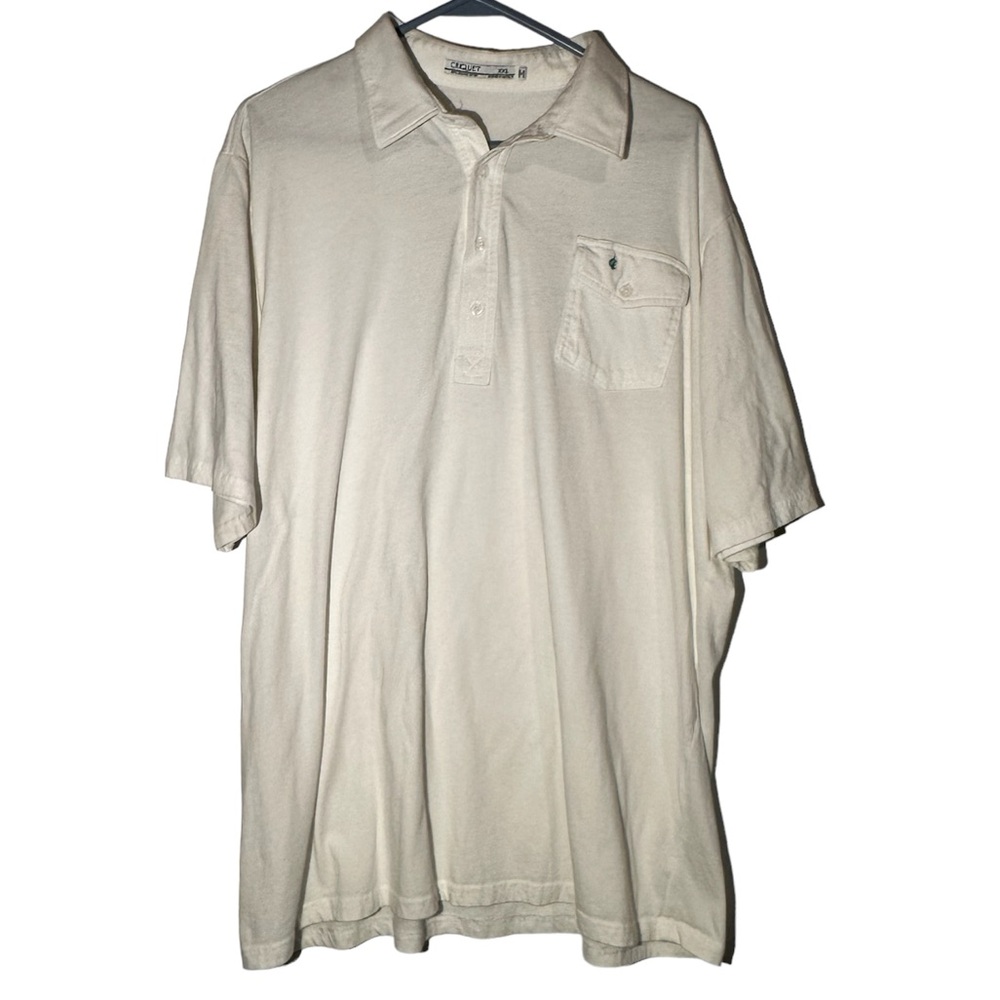Criquet Men’s Polo Shirt Golf Organic Cotton White Size XXL